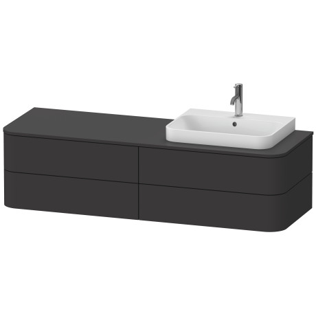 Vanit unit for console wall-mounted, HP4973R8080 for above counter basin Happy D.2 Plus