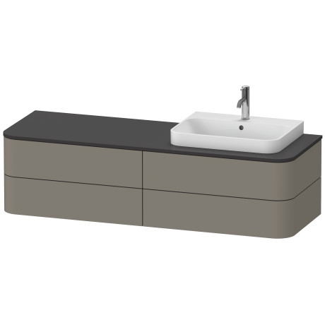 Vanit unit for console wall-mounted, HP4973R9292 for above counter basin Happy D.2 Plus