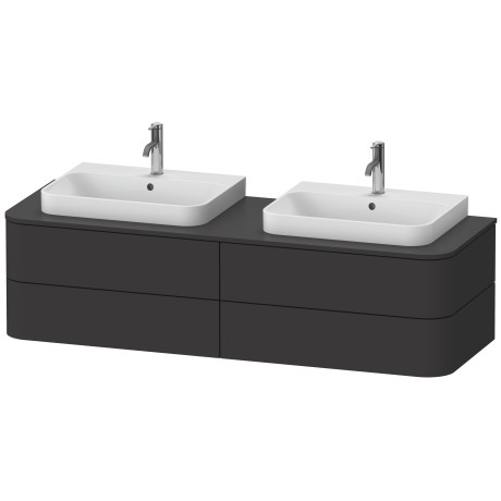 Vanity unit for console wall-mounted, HP4974B8080 for above-counter basin Happy D.2 Plus