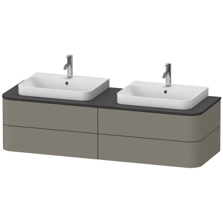 Vanity unit for console wall-mounted, HP4974B9292 for above-counter basin Happy D.2 Plus