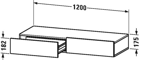 Shelf with drawer, DS8271