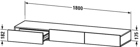 Shelf with drawer, DS8273