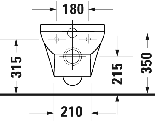 Vaso sospeso Compact Duravit Rimless®, 257509