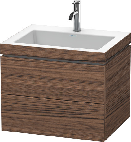 Furniture washbasin c-bonded with vanity wall-mounted, LC6926O2121 furniture washbasin Vero Air included