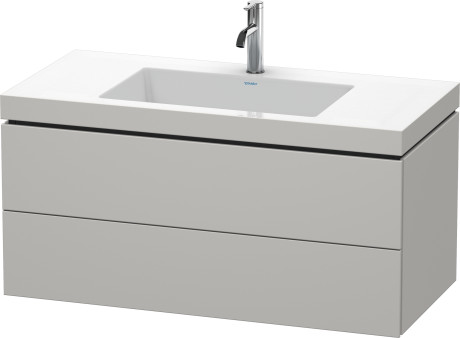 Furniture washbasin c-bonded with vanity wall-mounted, LC6928O0707 furniture washbasin Vero Air included