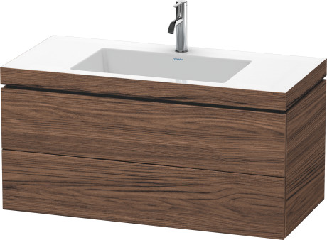 Furniture washbasin c-bonded with vanity wall-mounted, LC6928O2121 furniture washbasin Vero Air included
