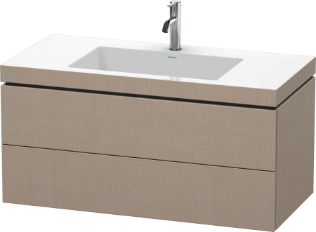 Furniture washbasin c-bonded with vanity wall mounted, LC6928O7575 furniture washbasin Vero Air included