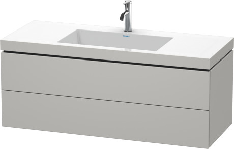 Furniture washbasin c-bonded with vanity wall-mounted, LC6929O0707 furniture washbasin Vero Air included