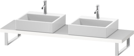 Consolle per bacinella da appoggio o lavabo da incasso soprapiano Compact, LC101C01818 larghezza max. 2000 mm