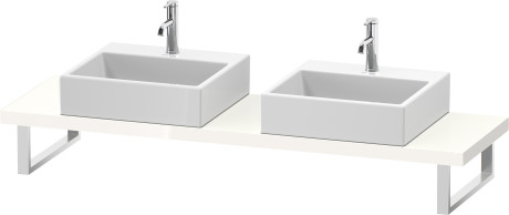 Consolle per bacinella da appoggio o lavabo da incasso soprapiano Compact, LC101C02222 larghezza max. 2000 mm