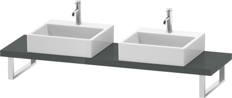 Plan de toilette Compact pour vasques à poser et vasques à encastrer, LC101C03838 largeur max. 2000 mm