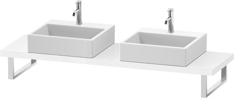 Consolle per bacinella da appoggio o lavabo da incasso soprapiano Compact, LC101C08585 larghezza max. 2000 mm