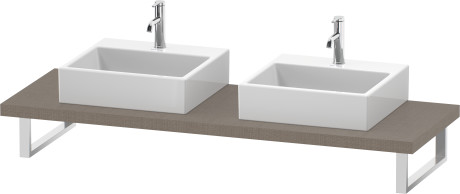 Consolle per bacinella da appoggio o lavabo da incasso soprapiano, LC103C07575 larghezza max. 2000 mm