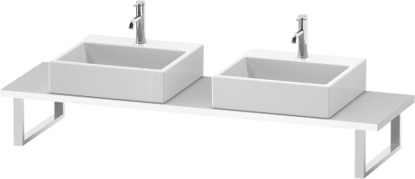 Consolle per bacinella da appoggio o lavabo da incasso soprapiano Compact, LC105C01818 larghezza max. 2000 mm