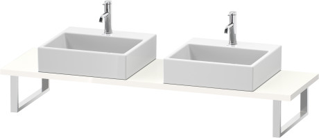 Consolle per bacinella da appoggio o lavabo da incasso soprapiano Compact, LC105C02222 larghezza max. 2000 mm