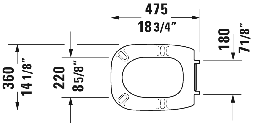 Copriwater Standard Duravit D-Code Vital per disabili 60410000