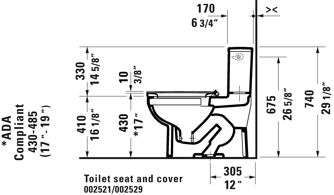 One-Piece toilet Duravit Rimless®, 219501