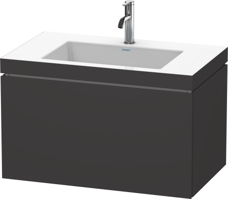 Furniture washbasin c-bonded with vanity wall mounted, LC6917O8080 furniture washbasin Vero Air included