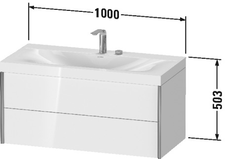 Furniture washbasin c-bonded with vanity wall mounted, XV4616 E/N/O