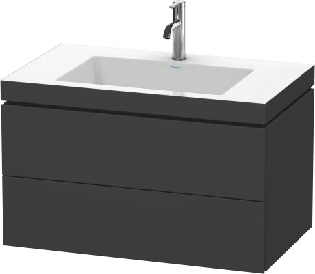 Furniture washbasin c-bonded with vanity wall-mounted, LC6927O8080 furniture washbasin Vero Air included