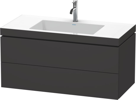 Furniture washbasin c-bonded with vanity wall-mounted, LC6928O8080 furniture washbasin Vero Air included