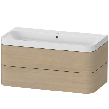 Furniture washbasin c-shaped with vanity wall-mounted, HP4348N7171