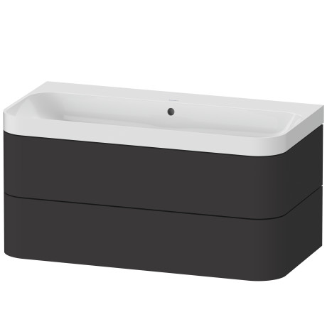 Furniture washbasin c-shaped with vanity wall-mounted, HP4348N8080