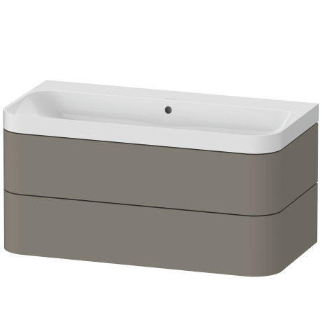 Furniture washbasin c-shaped with vanity wall-mounted, HP4348N9292