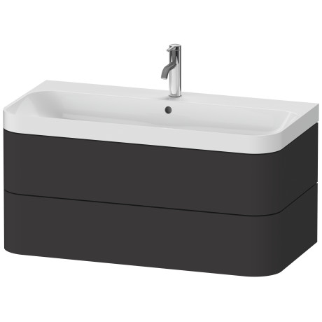 Furniture washbasin c-shaped with vanity wall-mounted, HP4348O8080