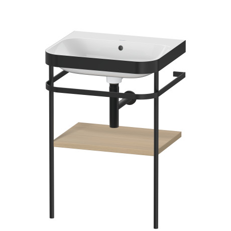 Furniture washbasin c-bonded with metal console floorstanding, HP4735N7171