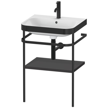 Furniture washbasin c-bonded with metal console floorstanding, HP4735O8080