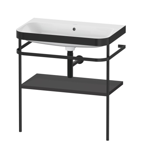 Furniture washbasin c-bonded with metal console floorstanding, HP4737N8080