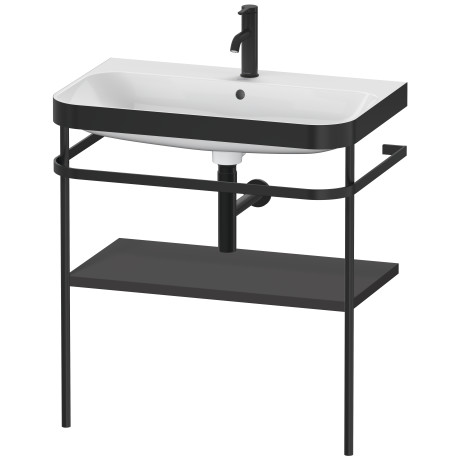 Furniture washbasin c-bonded with metal console floorstanding, HP4737O8080