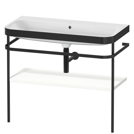 Furniture washbasin c-bonded with metal console floorstanding, HP4738N3636