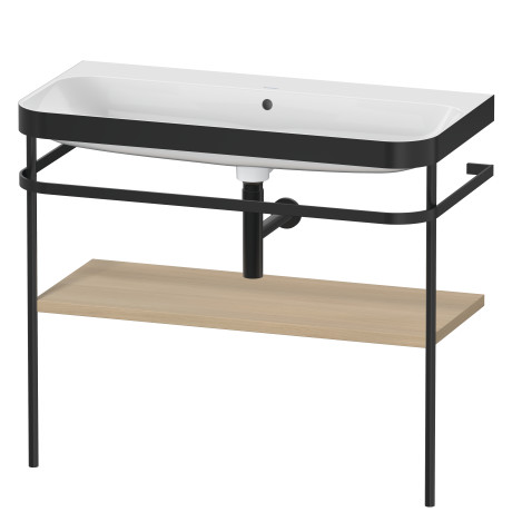 Furniture washbasin c-bonded with metal console floorstanding, HP4738N7171