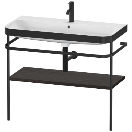 Furniture washbasin c-bonded with metal console floorstanding, HP4738O6969