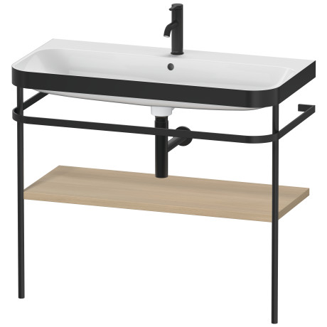 Furniture washbasin c-bonded with metal console floorstanding, HP4738O7171