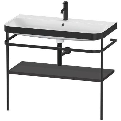 Furniture washbasin c-bonded with metal console floorstanding, HP4738O8080