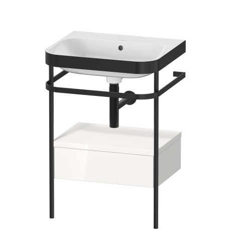 Furniture washbasin c-bonded with metal console floorstanding, HP4740N2222