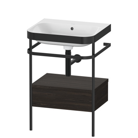 Furniture washbasin c-bonded with metal console floorstanding, HP4740N6969
