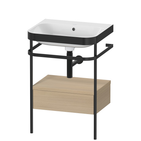 Furniture washbasin c-bonded with metal console floorstanding, HP4740N7171