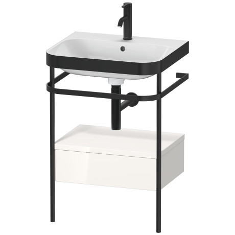 Furniture washbasin c-bonded with metal console floorstanding, HP4740 N/O