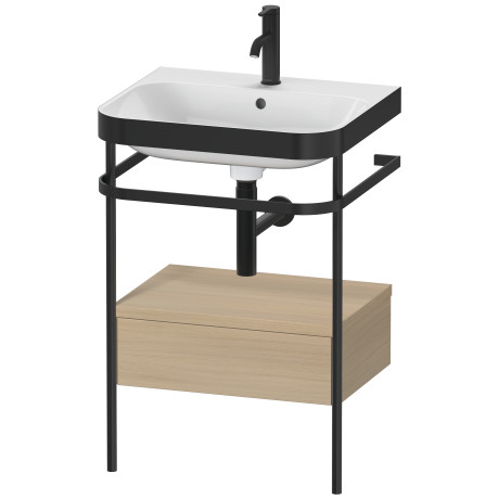 Furniture washbasin c-bonded with metal console floorstanding, HP4740O7171