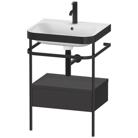 Furniture washbasin c-bonded with metal console floorstanding, HP4740O8080