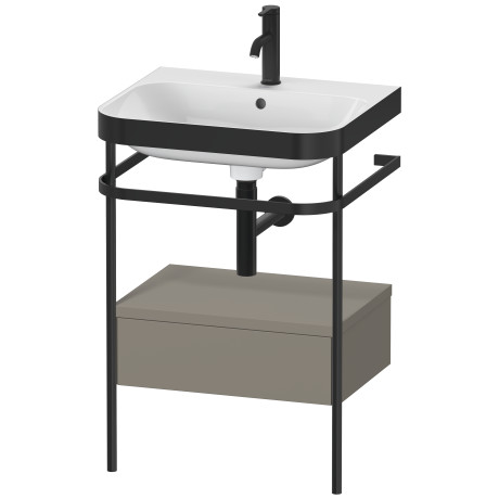 Furniture washbasin c-bonded with metal console floorstanding, HP4740O9292