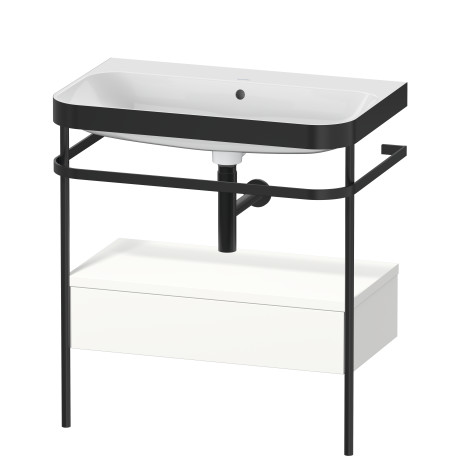Furniture washbasin c-bonded with metal console floorstanding, HP4742N3636