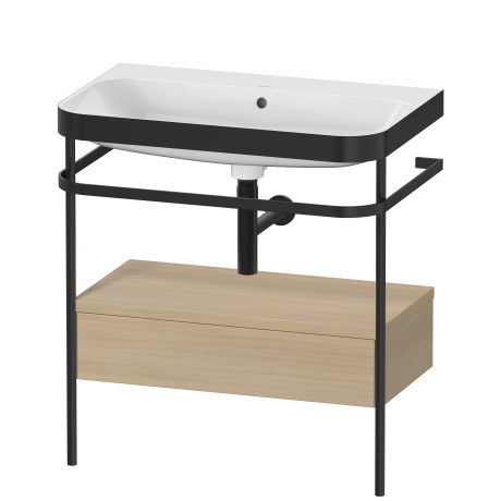 Furniture washbasin c-bonded with metal console floorstanding, HP4742N7171