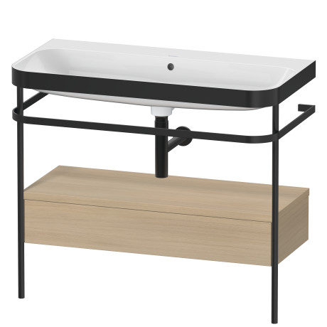 Furniture washbasin c-bonded with metal console floorstanding, HP4743N7171