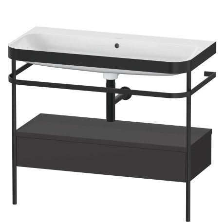 Furniture washbasin c-bonded with metal console floorstanding, HP4743N8080