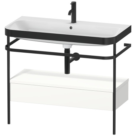 Furniture washbasin c-bonded with metal console floorstanding, HP4743O3636